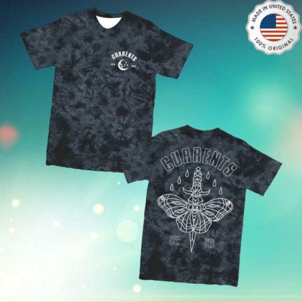 Currents Merch Store Moth Outline Tee Crystal Columbia Navy
