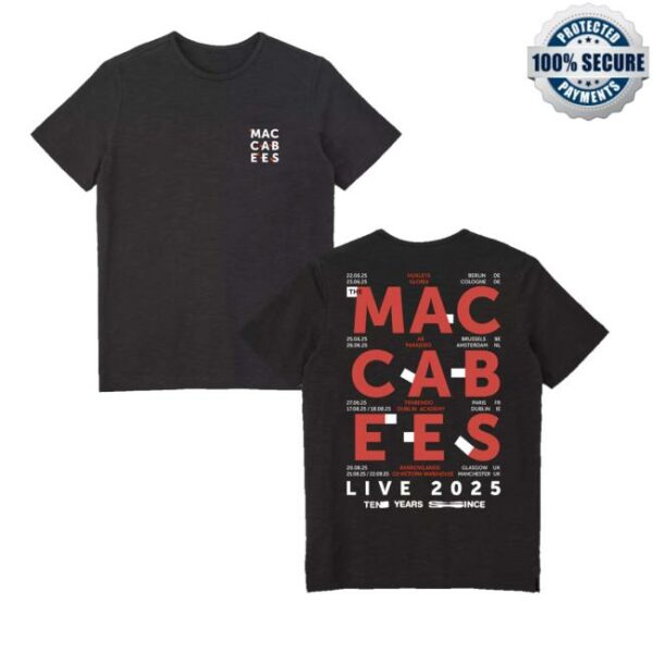 The Maccabees Merch Store The Maccabees 2025 Tour T-Shirt
