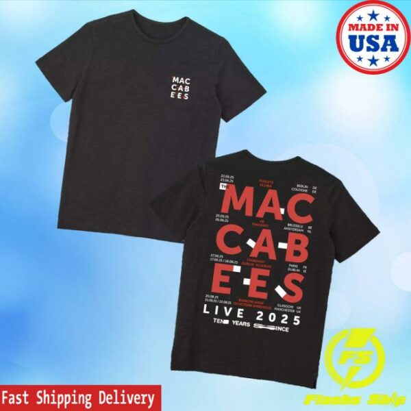 The Maccabees Merch Store The Maccabees 2025 Tour T-Shirt