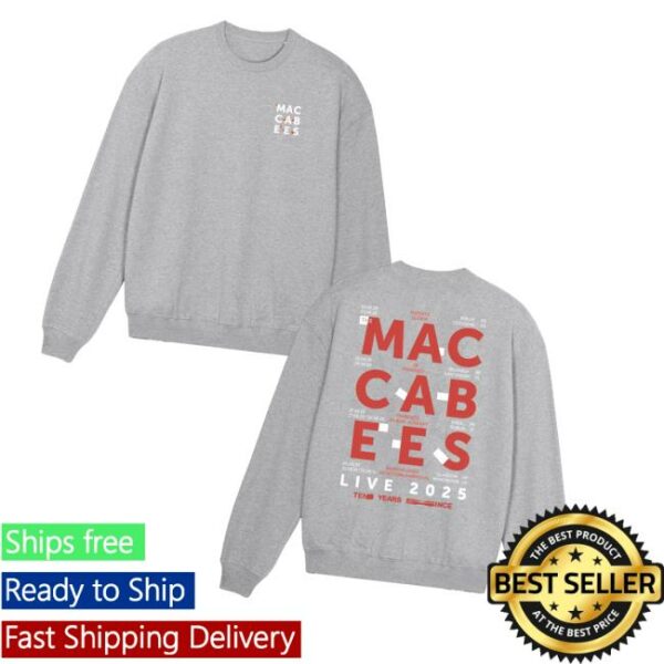 The Maccabees Merch Store The Maccabees 2025 Grey Tour Crewneck