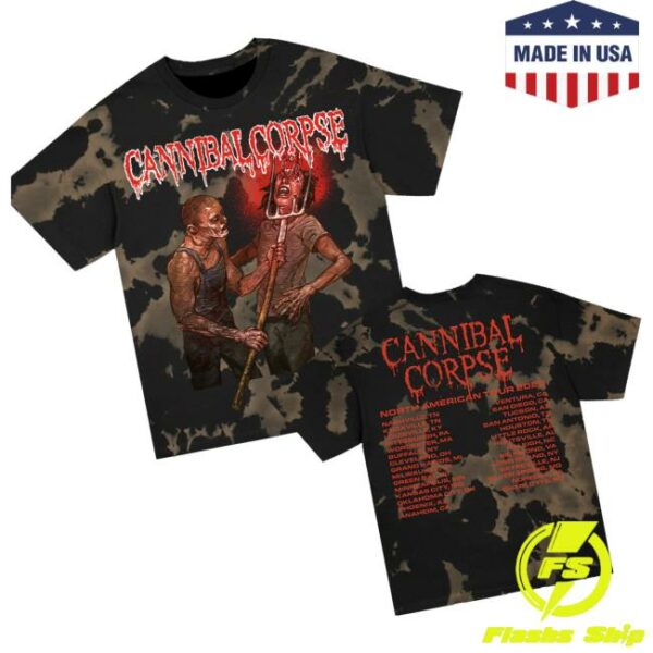 Cannibal Corpse Merch Store Pitchfork Impalement 2025 Tour T-Shirt Dye