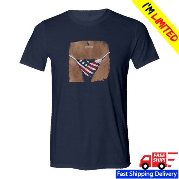 The Black Crowes Merch Store Amorica Distressed Album Cover Navy T-Shirt