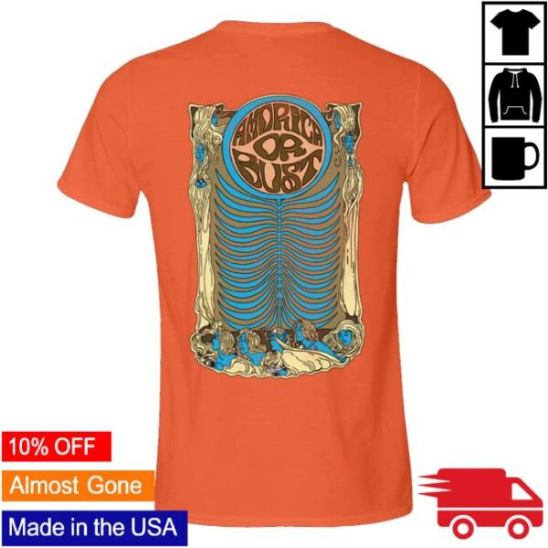 The Black Crowes Merch Store Amorica Or Bust Orange T-Shirt