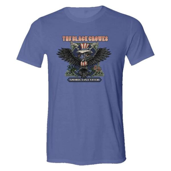 The Black Crowes Merch Store Amoricans United Blue T-Shirt
