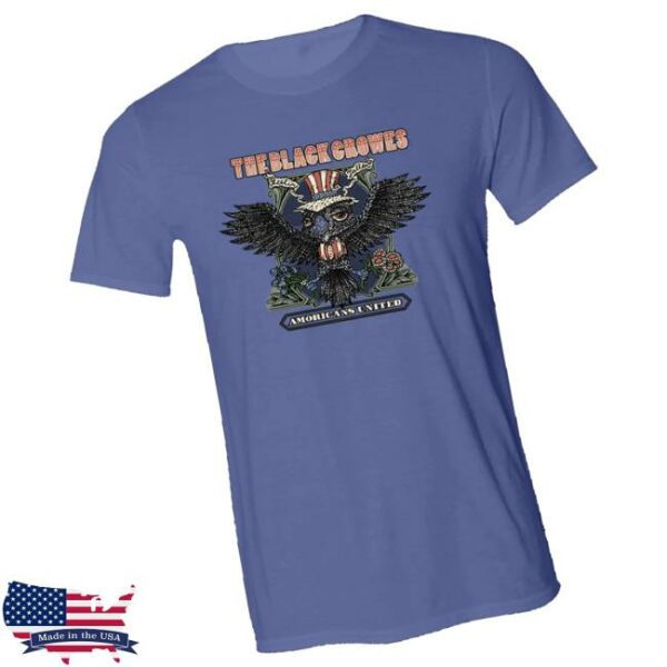 The Black Crowes Merch Store Amoricans United Blue T-Shirt