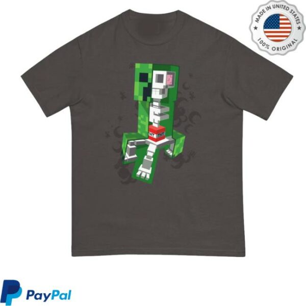 Minecraft Shop Merch Minecraft Creeper Skeleton Unisex Comfort Colors T-Shirt
