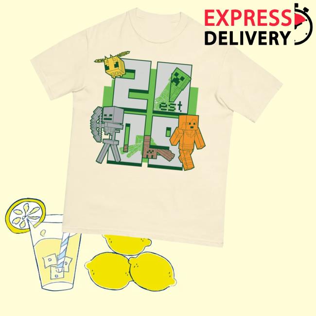 kenny Minecraft Shop Merch Minecraft Est 2009 Stacked Unisex Comfort Colors T Shirtv