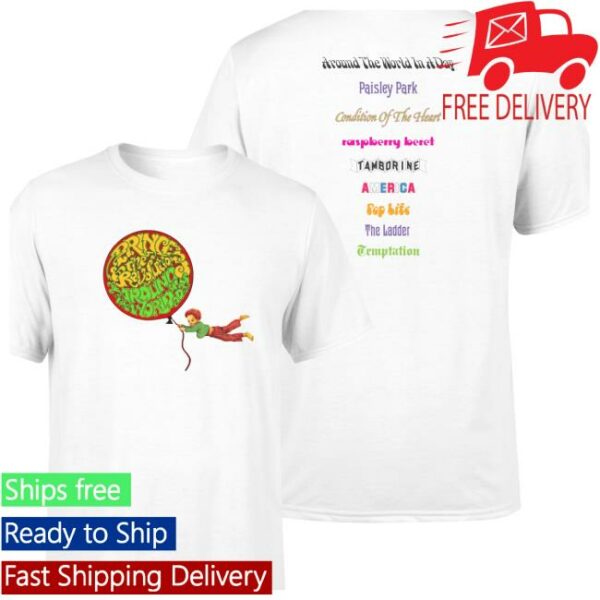 Prince Store Merch Around The World In A Day Balloon Boy White T-Shirt