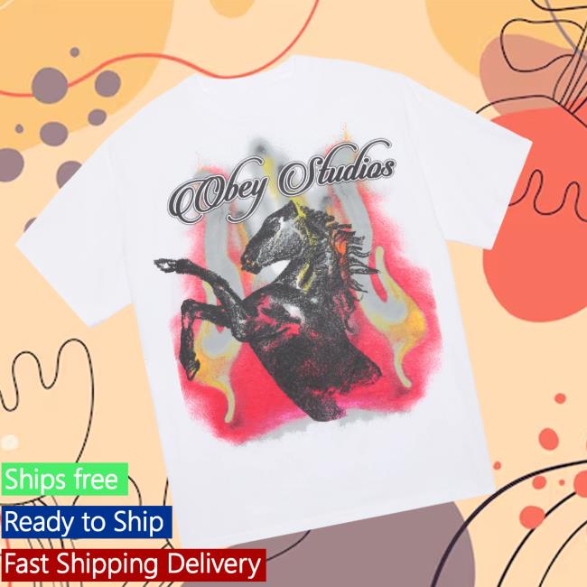 kenny obey clothing store merch obey studios horse vintage t shirt we