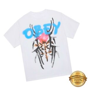 Obey Clothing Store Merch Rose Tribal Vintage T-Shirt