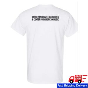 Springsteen Archives Store Merch Born To Run Limited Edition White T-Shirt