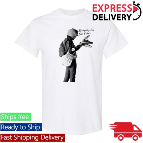 Springsteen Archives Store Merch Born To Run Limited Edition White T-Shirt