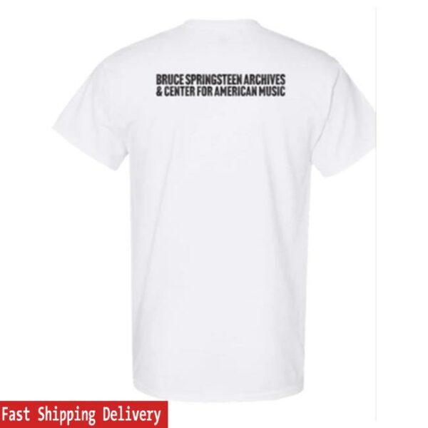 Springsteen Archives Merch Store Born To Run Limited Edition White T-Shirts