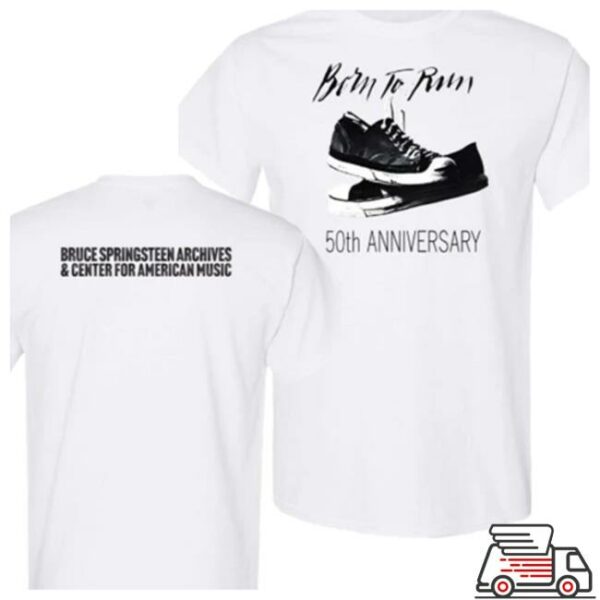 Springsteen Archives Merch Store Born To Run Limited Edition White T-Shirts