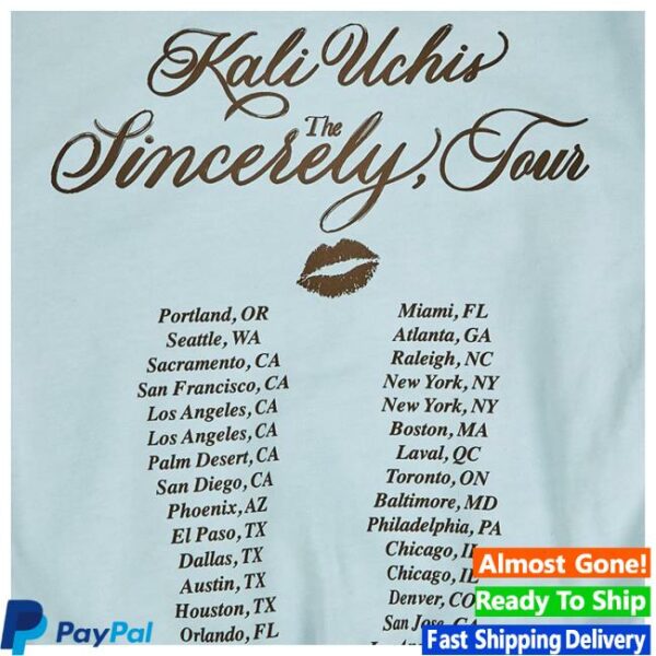 Kali Uchis Shop Store Merch Sincerely Tour Date Back Hoodie