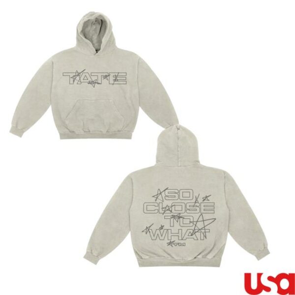 Tate Mcrae Merch Store Stars Gray Hoodie