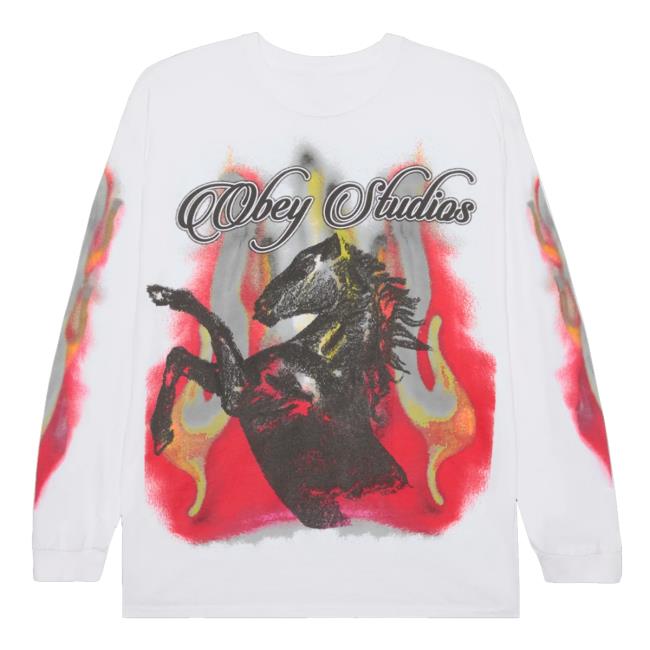 kenny Obey Clothing Merch Store Obey Studios Horse Ls Vintage T Shirt