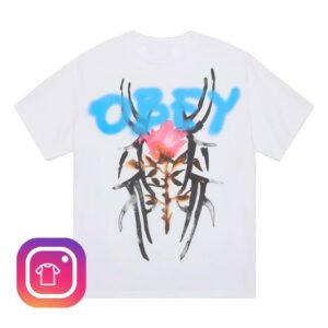 Obey Clothing Merch Store Rose Tribal Vintage T-Shirt