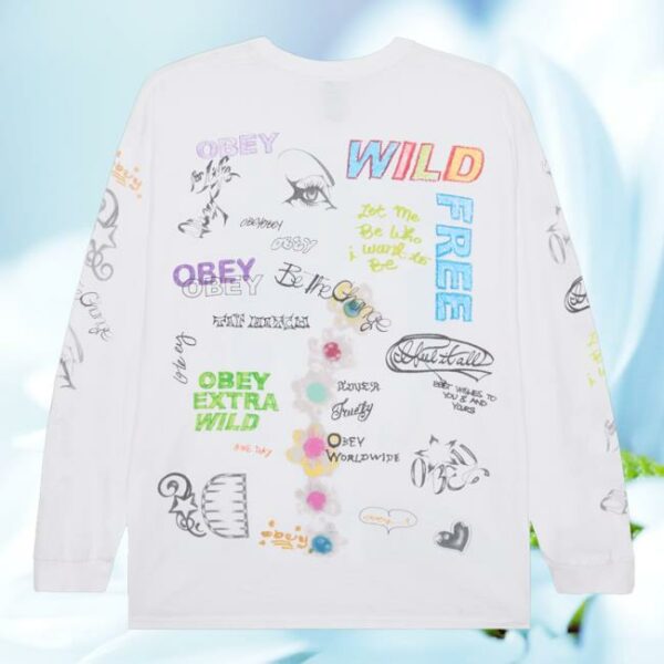Obey Clothing Merch Store Wild Free Ls Vintage T-Shirt