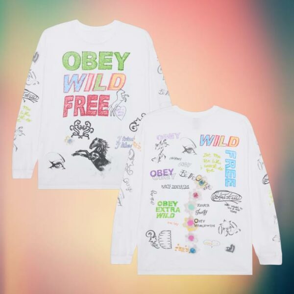 Obey Clothing Merch Store Wild Free Ls Vintage T-Shirt
