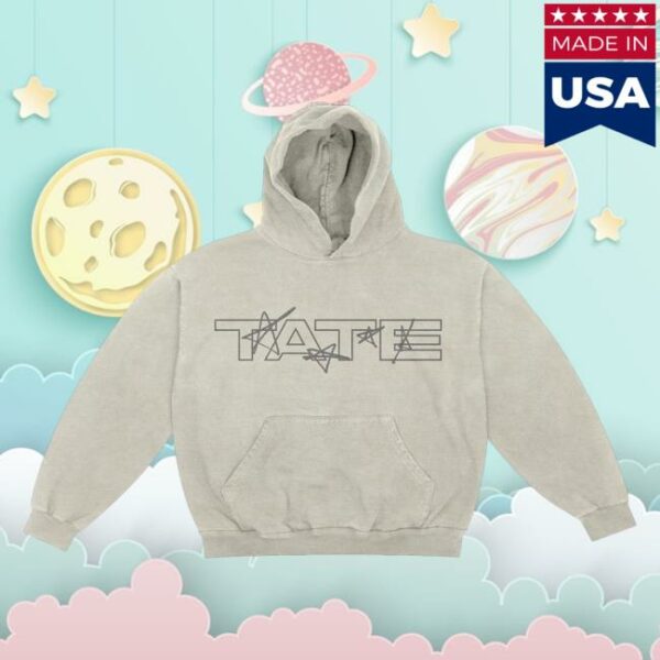 Tate Mcrae Store Merch Stars Gray Hoodie