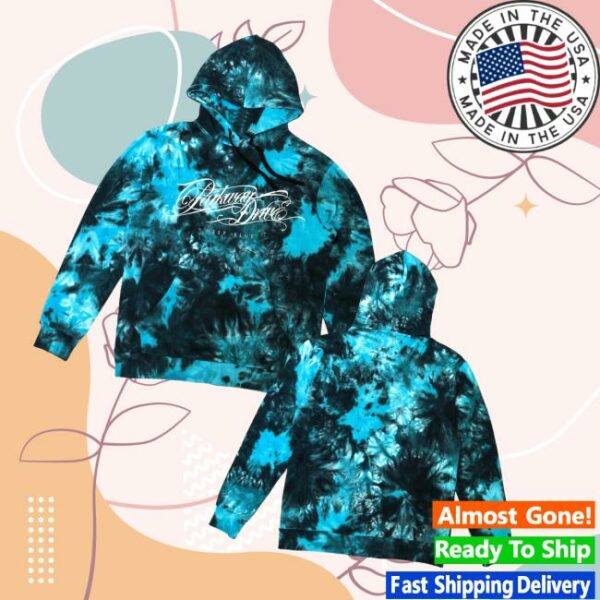 Parkway Drive Rock Merch Store Deep Blue Tie Dye Pullover Hoodie