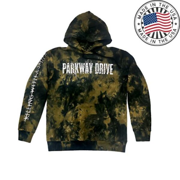 Parkway Drive Rock Merch Store Killing With A Smile Tie Dye Pullover Hoodie
