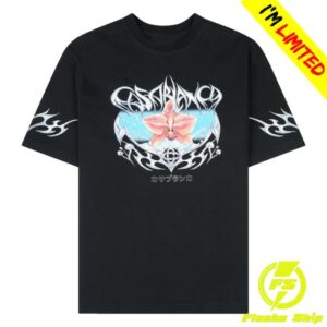 Four Amsterdam Merch Store Casablanca Blades Printed Oversized T-Shirt In Black