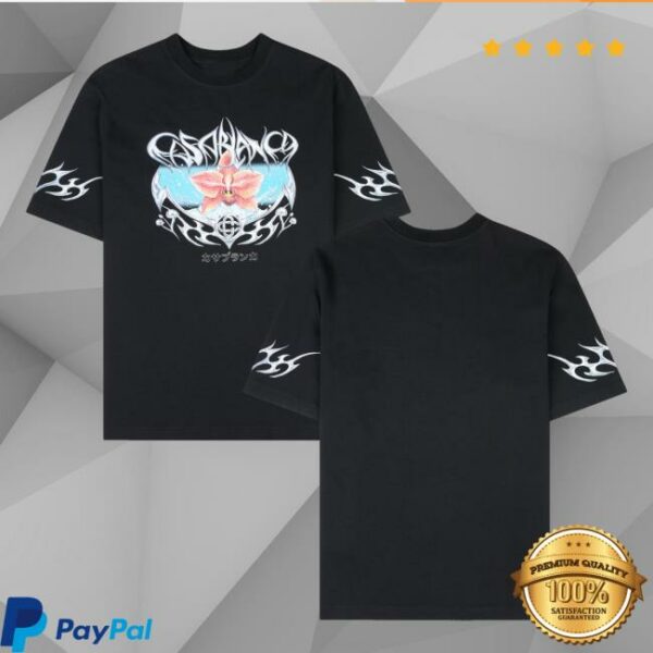 Four Amsterdam Merch Store Casablanca Blades Printed Oversized T-Shirt In Black