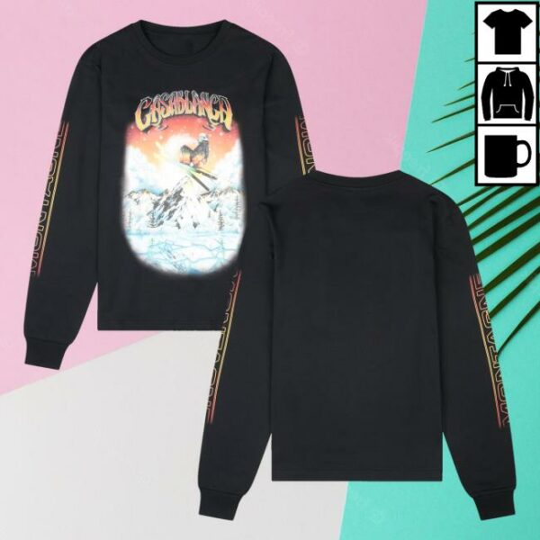 Four Amsterdam Merch Store Casablanca Ski Printed Long-Sleeve T-Shirt In Black
