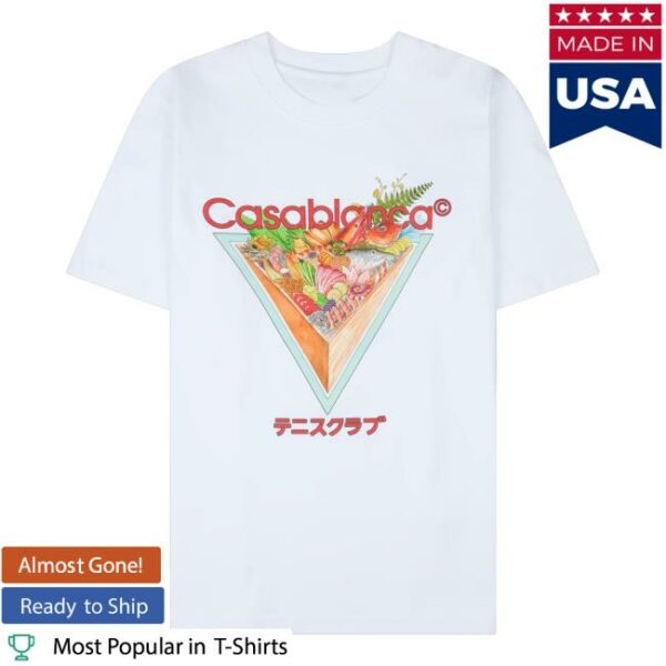 Four Amsterdam Merch Store Casablanca Tennis Club Icon Triangle-Print Graphic T-Shirt