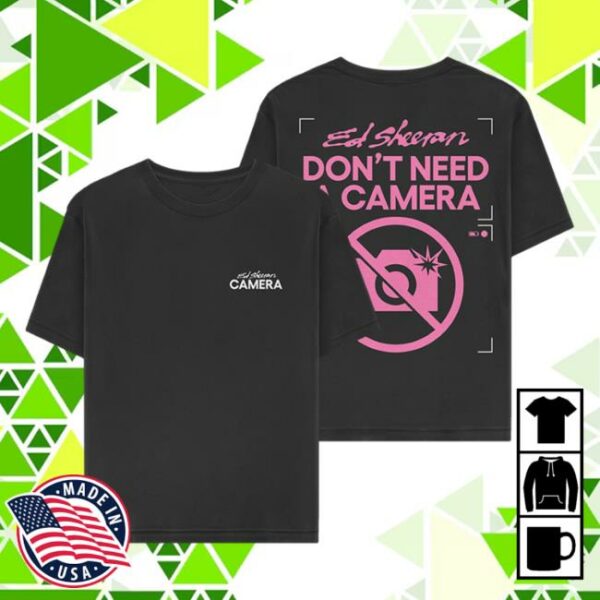 Ed Sheeran Store Merch Camera T-Shirt