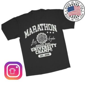 The Marathon Clothing Store Merch Marathon University Black T-Shirt
