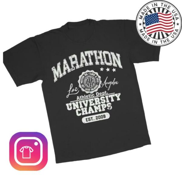 The Marathon Clothing Store Merch Marathon University Black T-Shirt