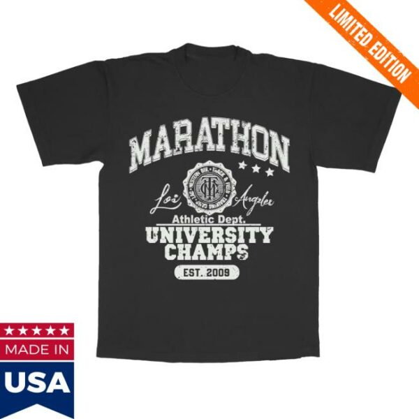 The Marathon Clothing Store Merch Marathon University Black T-Shirt