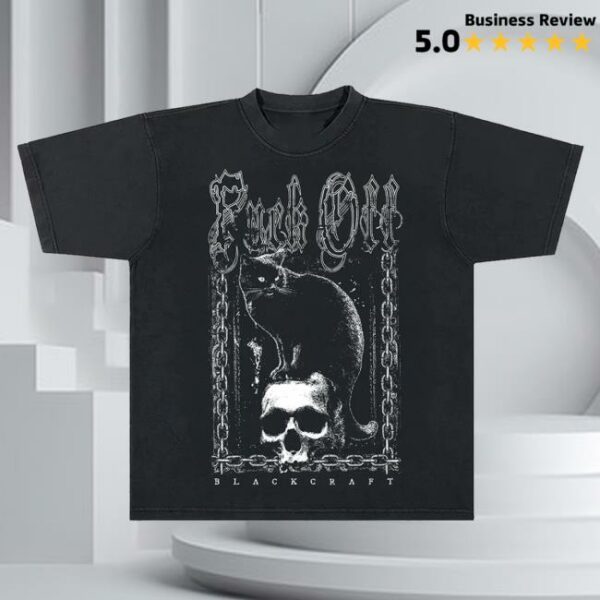 Blackcraftcult Store Merch F Off Black Cat T-Shirt