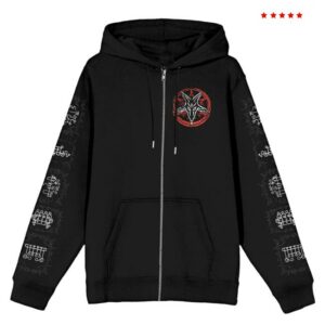Blackcraftcult Store Merch Lilith Queen Of Demons Zip-Up Hoodie