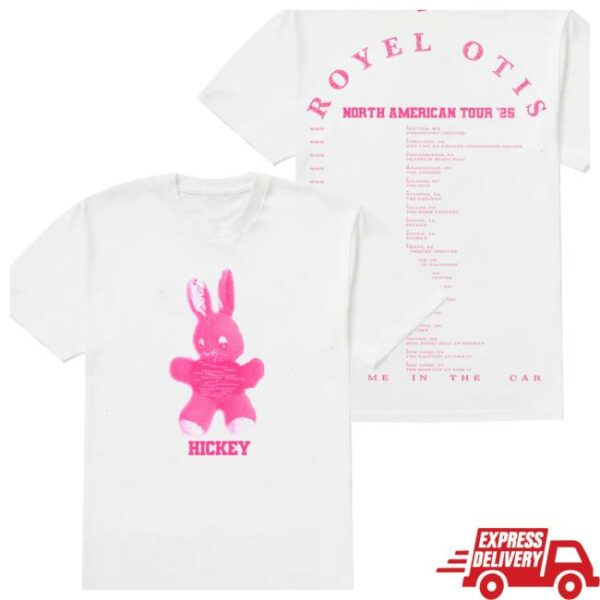 Royel Otis Store Merch Meet Me In The Car Bunny North American Tour T-Shirt