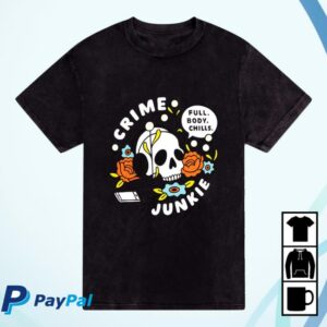 Audiochuck Merch Store Crime Junkie Headphones Tee
