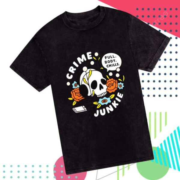 Audiochuck Merch Store Crime Junkie Headphones Tee