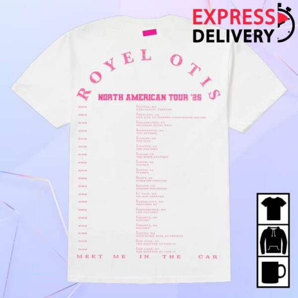 Royel Otis Merch Store Meet Me In The Car Bunny North American Tour T-Shirt