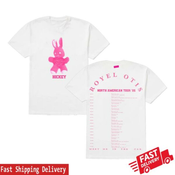 Royel Otis Merch Store Meet Me In The Car Bunny North American Tour T-Shirt