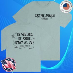 Audiochuck Store Merch Crime Junkie Bwbrsa Scribble Tee