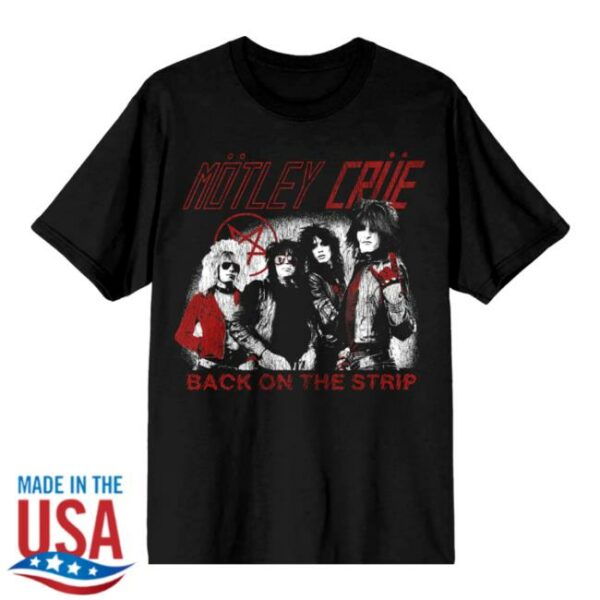 Motley Store Merch Back On The Strip Black Tee
