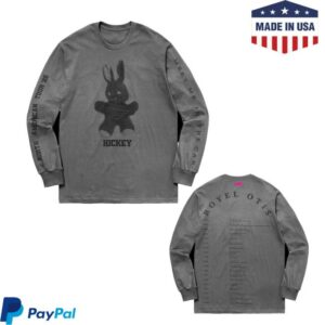 Royel Otis Merch Store Meet Me In The Car Grey Bunny North American Tour Long Sleeve T-Shirt