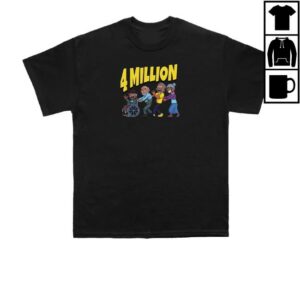Daydrian Harding Merch Store 4 Million Subscribers Black Tee