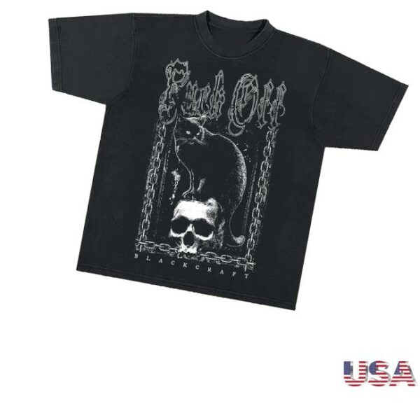 Blackcraftcult Merch Store F Off Black Cat T-Shirt