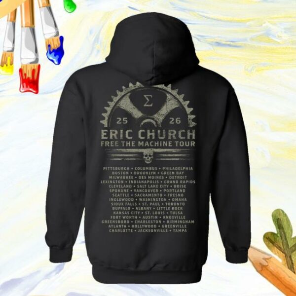 Eric Church Merch Store Free The Machine Tour Hoodie
