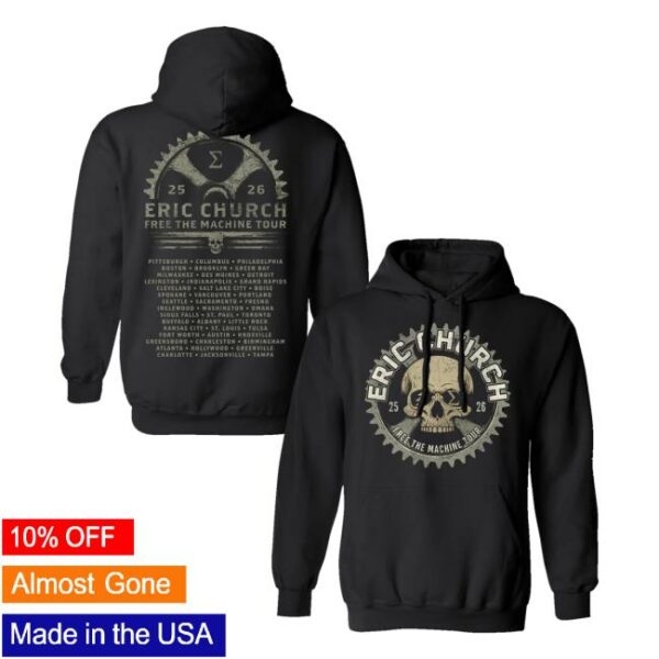 Eric Church Merch Store Free The Machine Tour Hoodie