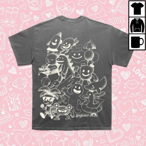 Kaskade Merch Store Sunsoaked Character Sketch Tee Grey